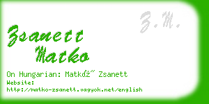 zsanett matko business card